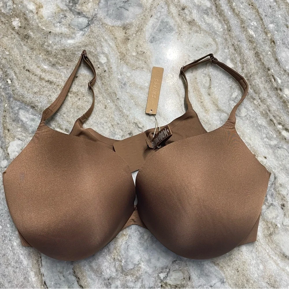 New SKIMS Ultimate Push-Up Plunge Bra in Jasper | Size 44 D - Picture 5 of 5